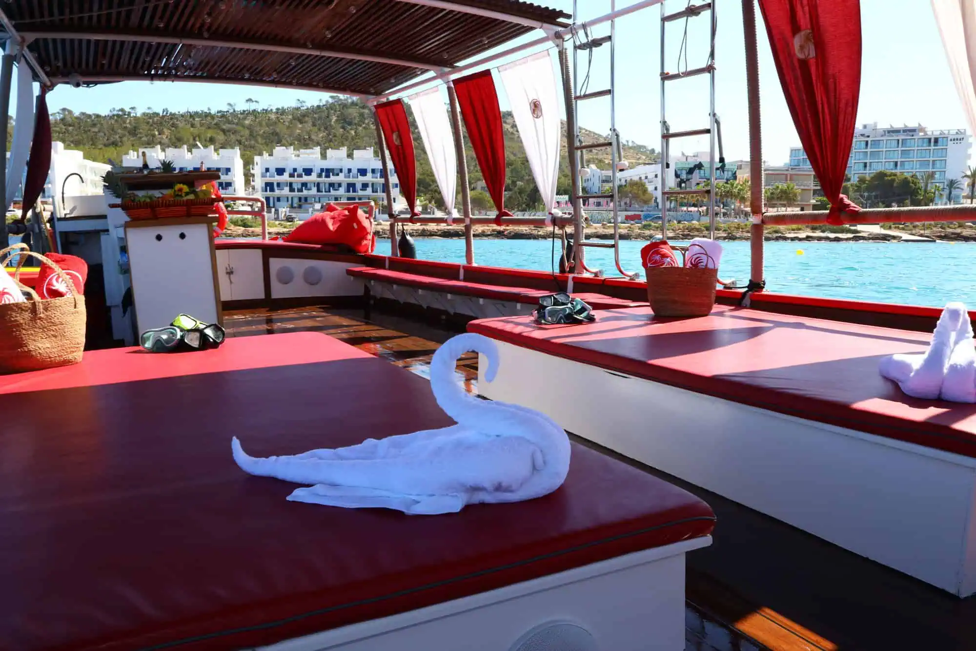 Another interior view of the Salvador boat seating