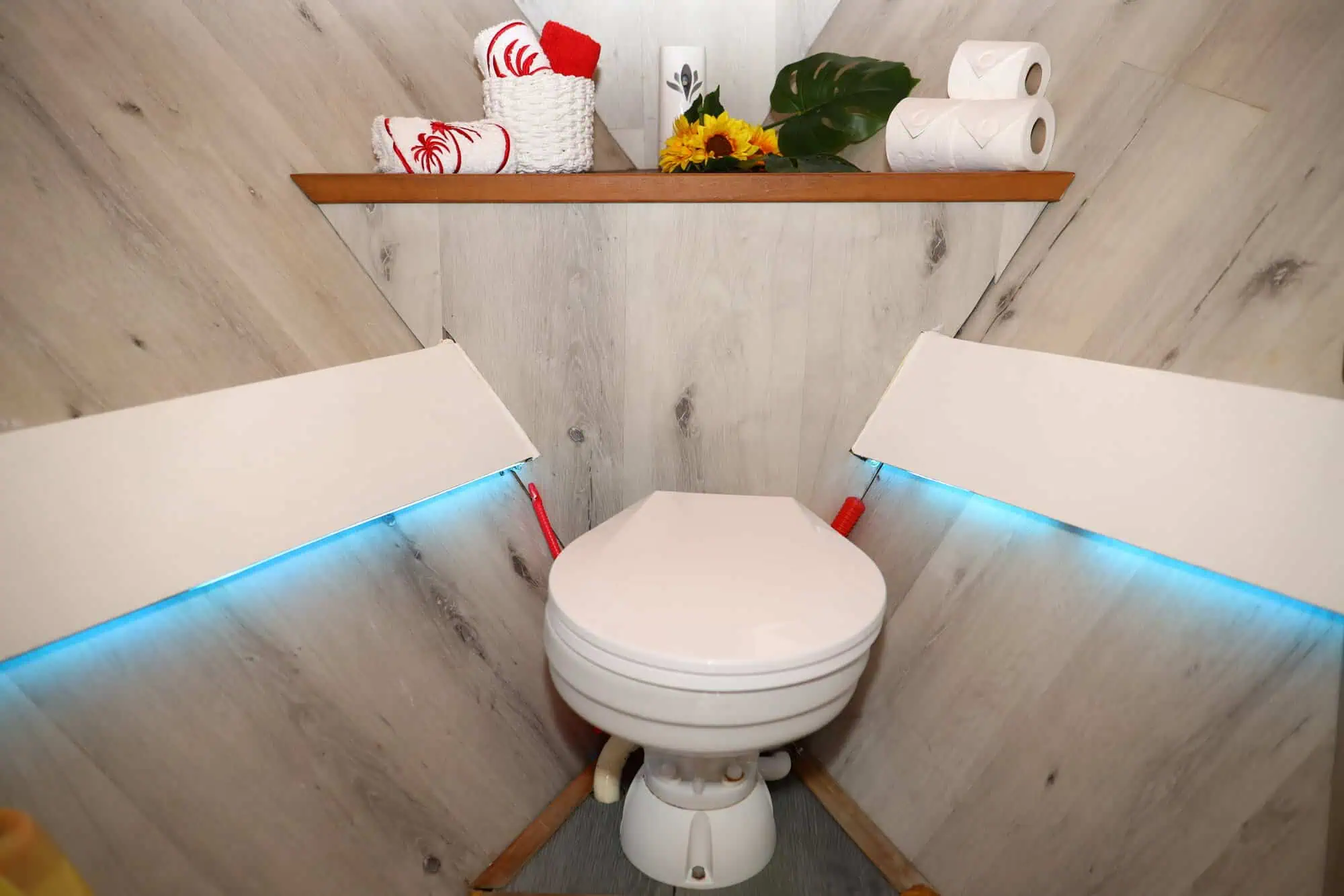 Modern toilet facilities on the boat (OMG view)