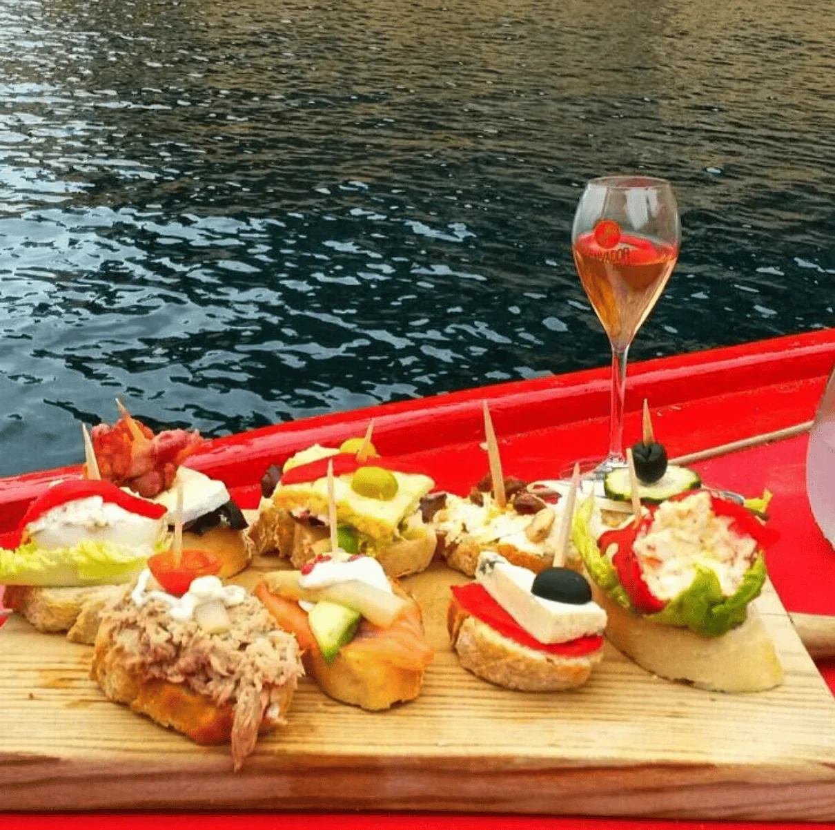 Close-up of tapas served on Salvador Ibiza